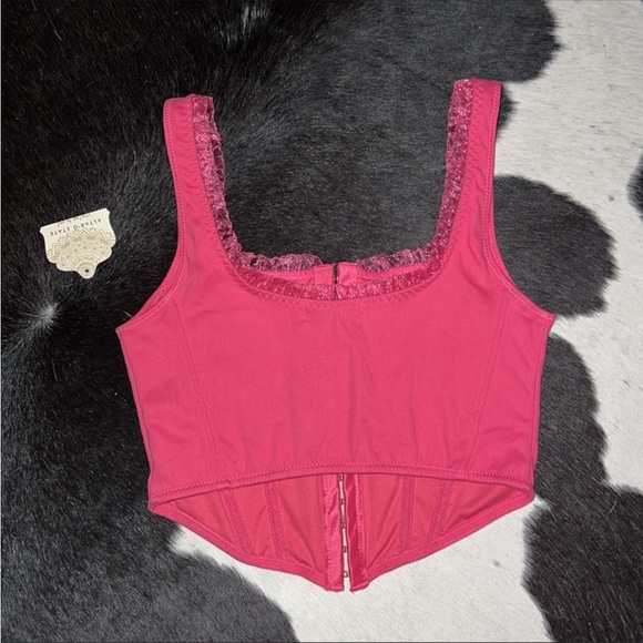 Altar’d State Clara Corset Top in Pink, size small - Picture 5 of 7